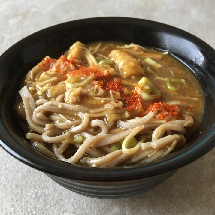 きのこカレー蕎麦♪